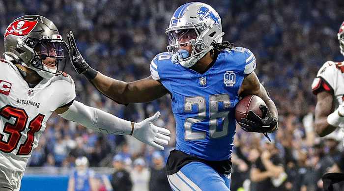 Detroit Lions running back Jahmyr Gibbs